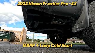 2024 Nissan Frontier Pro4X Stock vs MBRP vs MBRP  Loop [upl. by Warp]