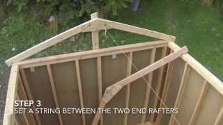 How To Build A Shed  Part 7  Shed Roof Framing [upl. by Yrekaz]