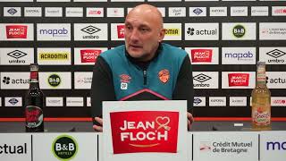 Le point presse dOlivier Pantaloni avant FC Lorient  EA Guingamp 2425 [upl. by Raasch919]