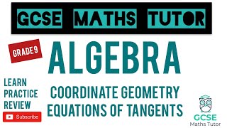 Find Equation of Tangent To Circle Q8 GCSE [upl. by Auoy380]