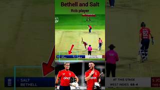 Jacob Bethell and Philip Salt partnership engvswi cricket shorts rcb [upl. by Rennat]