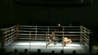 AAMMA Referee Larry Downs Jr Protecting disable fighter when knocked out [upl. by Nilre622]