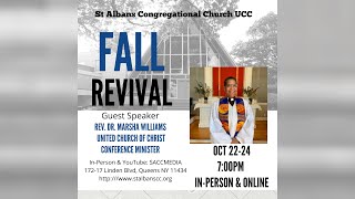 St Albans Congregational Church UCC Fall Revival pt1 [upl. by Attehcram]