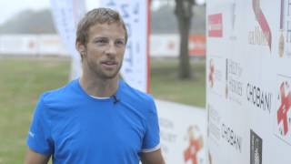 Jenson Button at the Jenson Button Trust Triathlon [upl. by Weight608]