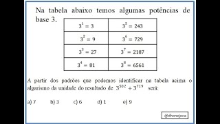 Qual o algarismo das unidades [upl. by Jews862]