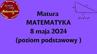 Zadanie 5 Matura z matematyki 8 maja 2024 Dla każdej liczby rzeczywistej 𝑎 i dla każdej liczby [upl. by Burget]