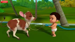 నా ప్రియమైన ఆవు Cow Song Telugu Rhymes for Children Infobells [upl. by Kaleena100]