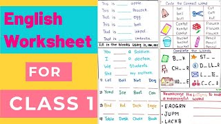 English Worksheet for class 1 Class 1 English Grade 1 English Worksheet [upl. by Longfellow715]