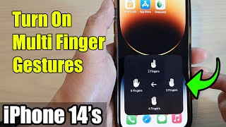 iPhone 14s14 Pro Max How to Turn On Multi Finger Gestures [upl. by Ardnalahs136]