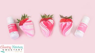 How to Make Marbled Chocolate Covered Strawberries [upl. by Silver75]