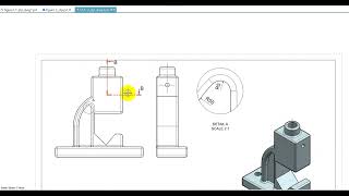 Bản vẽ chi tiết  NX Drafting 3Detail view section line Break out section view trên NX12 [upl. by Airbmak]