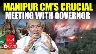 LIVE  Manipur CM To Quit Amid Violence Biren Singh At Raj Bhawan With MLAs To Meet Governor [upl. by Akenahc]