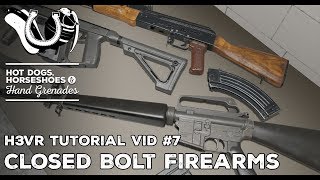 H3VR Tutorial 7 Closed Bolt Firearms SMGs Rifles etc [upl. by Rowney]