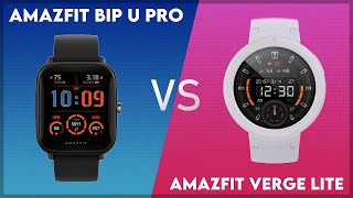 Amazfit Bip U Pro vs Amazfit Verge Lite Comparison [upl. by Adnwahsor]