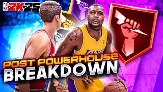 Post Powerhouse Badge Breakdown What tier do you need this badge on your Center Build in NBA 2K25 [upl. by Olnek]