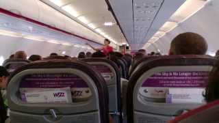 WIZZAIR Masurile de siguranta  safety demo pentru pasageri 2013 HD [upl. by Adnohsar633]