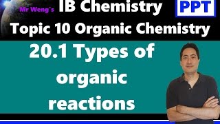 IB Organic Chemistry Topic 201 Types of organic reactions [upl. by Hardunn]