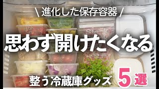 【冷蔵庫収納グッズ】思わず開けたくなる！スッキリ片付く進化した冷蔵庫グッズ５選タッパー保存容器冷蔵庫冷凍庫 [upl. by Eirb]