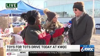 Toys for Tots Drive at KWQC LIVE 12p [upl. by Tisbe]