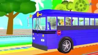 The Wheels On The Bus Nursery Rhymes  3D Animations English Children Nursery Rhymes Songs in HD [upl. by Sergius]