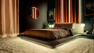 My Modern Minimalist Tech Bedroom Tour  Dark Mode [upl. by Wilkins]