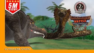 Sarcosuchus vs Titanoboa  Dinosaurs Battle Special dinosaursbattles dinosaur dinosaurs [upl. by Glovsky]