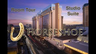 Horseshoe Resort Studio Suite Tour lasvegas roomtour [upl. by Xino]