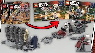 I Remade The ORIGINAL Battle Packs With The NEW 2024 Clone Troopers VS Battle Droid Battle Pack [upl. by Jelena40]