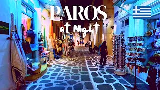 Parikia amp Naoussa Paros Πάρος at Night ✨🌙 Greece 🇬🇷  Walking Tour  4K [upl. by Aimee]