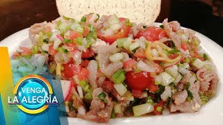 ¡Brandon le recomendó un Ceviche de cecina a El Chino y le quedó espectacular  Venga La Alegría [upl. by Trip]