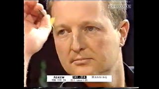 Diamond Dave Askew 9 Darter Attempt  PDC World Championship 2001 [upl. by Pompei]