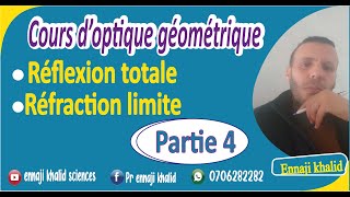 Réflexion totale et réfraction limite optique géométrique [upl. by Anialahs]