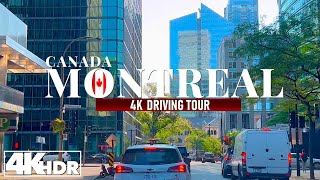 Montreal Canada 🇨🇦 Driving Tour in 4K UHD 60 fps  Downtown Montreal [upl. by Adoree]