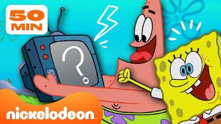 SpongeBob  Tutto ciò che SpongeBob guarda in TV 📺  Compilation da 50 minuti  Nickelodeon Italia [upl. by Lanoil]