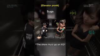 Suga VS BTS elevator prank🎬 [upl. by Eiliah]