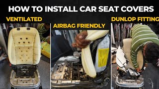 How to Install Car Seat Covers  Ventilated Seats Seat Cover  Airbag Friendly Seat Covers  Dunlop [upl. by Annaeirb]