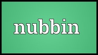 Nubbin Meaning [upl. by Acirat913]