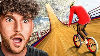 Going Off MEGA RAMP in Realistic BMX Game BMX Streets [upl. by Elva]