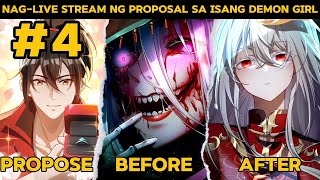 4 NAGLIVE STREAM NG PROPOSAL SA ISANG DEMON GIRL I tagalog anime recap [upl. by Sitruc]