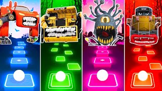 Mcqueen Eater vs Dozer vs Mcqueen Monster vs Mack Eater  Tiles Hop Edm Rush [upl. by Breech]