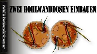 Zwei Hohlwanddosen einbauen Hohlwanddose Montage M1Molter [upl. by Aelaza129]