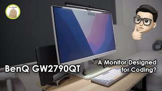 A monitor designed for programmingcoding ft the BenQ GW2790QT and ScreenBar [upl. by Jehoash]