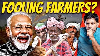 Is Modi Milking Farmer Schemes Only For Votes  Akash Banerjee feat Reporters Collective [upl. by Zawde85]