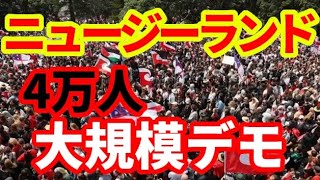 【ニュージーランド】4万人を超える大規模デモ！ここでも分断が起こっていた！ [upl. by Rossie424]