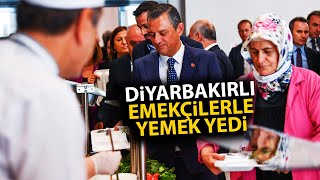 Özgür Özel Diyarbakırda öğlen yemeğini fabrikada işçilerle beraber yedi [upl. by Ynor710]