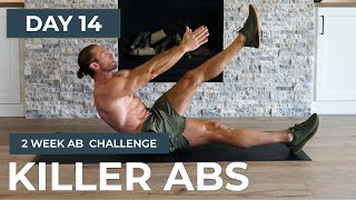 Day 14 18 Min KILLER ABS WORKOUT  Shredded 2 Week Ab Challenge [upl. by Kola]