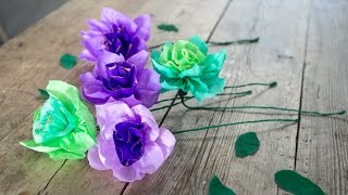 DIY Make flowers from crepe paper by Søstrene Grene [upl. by Cort]