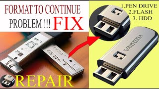 Format flash disk or drive and continuehowto [upl. by Cheslie]