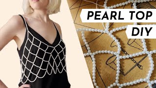 DIY Pearl Bralette Cami Top Chill Crafting [upl. by Rawlinson]