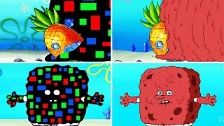 Spongebob becomes Krabby Patty but its Pibby Glitch Animation [upl. by Norrehs663]